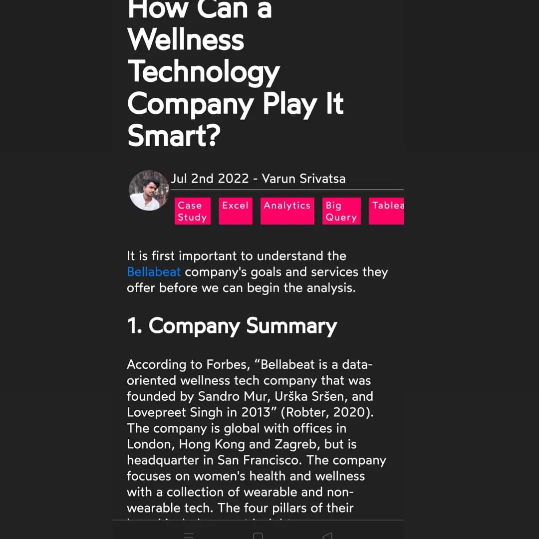 Wellness technology case-study headline credited to Varun Srivatsa on 2 July 2022