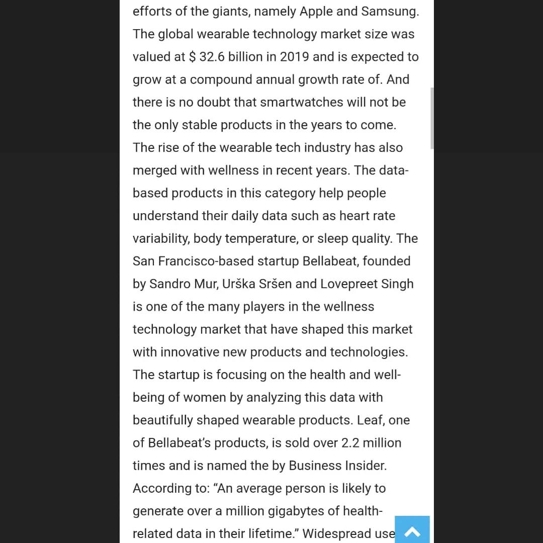 Related archived wellness-technology company-background excerpt